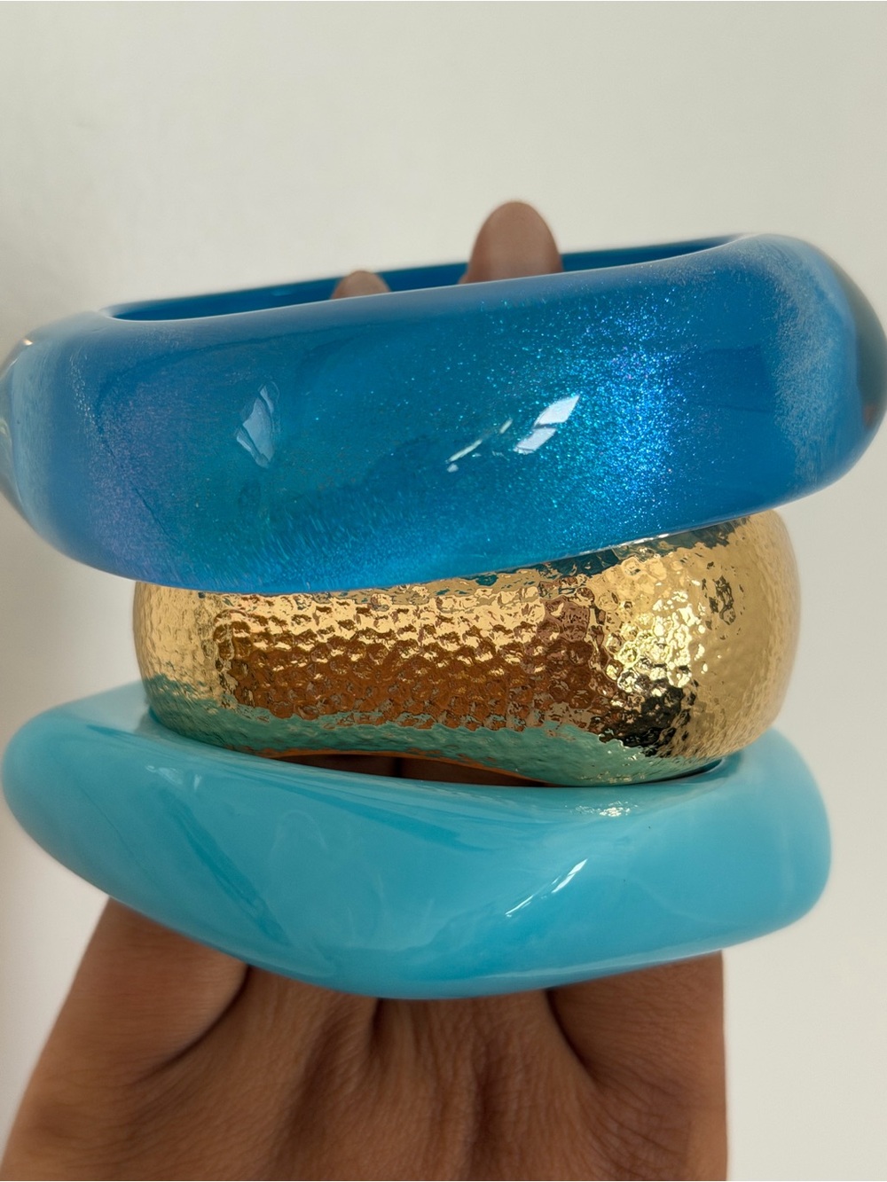 Turquoise and Gold Decorative Bangles - Home Accents
